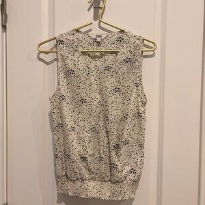 BB Dakota Cream Tank with Black Speckle Print
